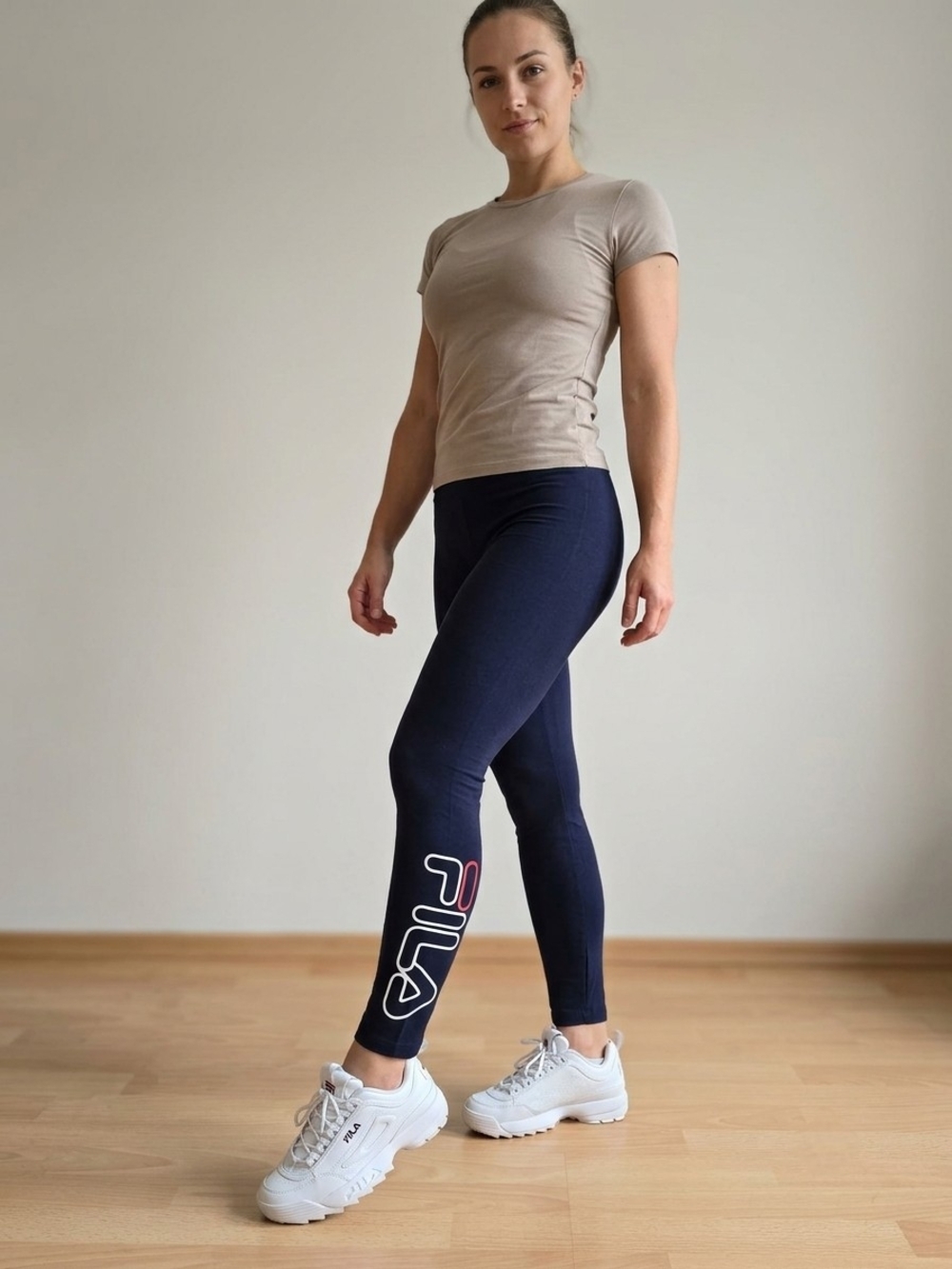 FILA Women's Navy Logo Leggings